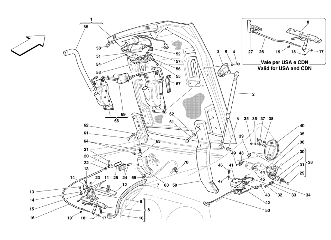 Schematic: Boot Door And Petrol Cover