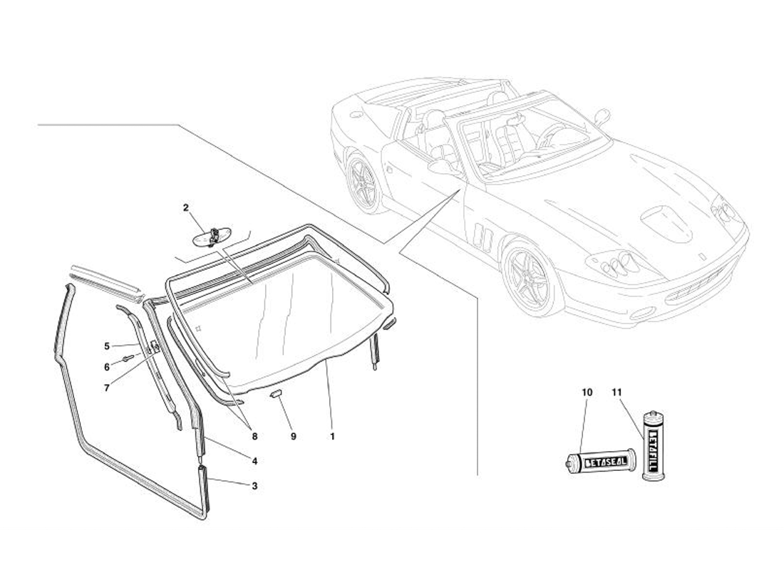 Schematic: Glasses And Gaskets