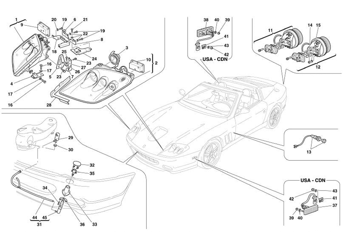 Schematic: Front And Rear Lights