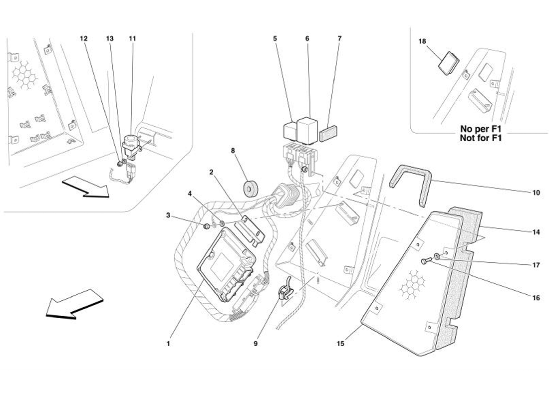 Schematic: Rear Passengers Compartment Control Stations