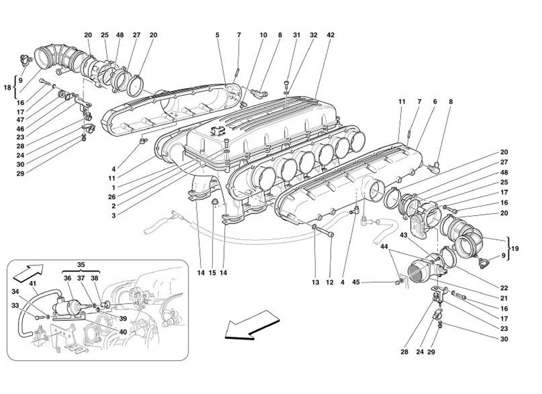 Schematic: Air Intake Manifolds