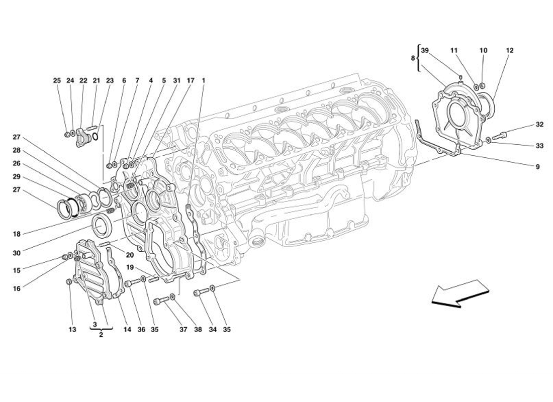 Schematic: Crankcase - Covers