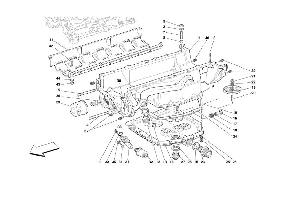 Schematic: Lubrication - Oil Sumps And Filters