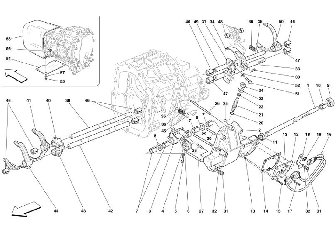 Schematic: Inside Gearbox Controls -Valid For F1-