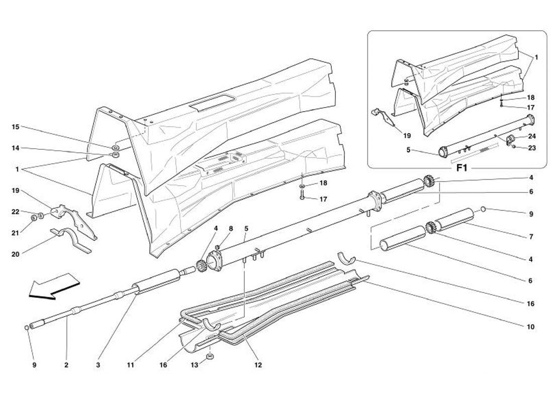 Schematic: Engine-Gearbox Connecting Tube And Insulation