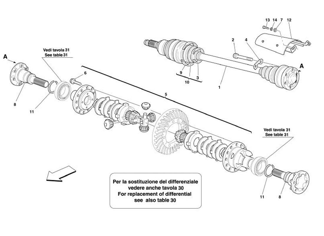 Schematic: Differential & Axle Shafts