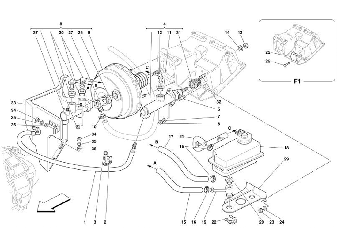 Schematic: Brake And Clutch Hydraulic System