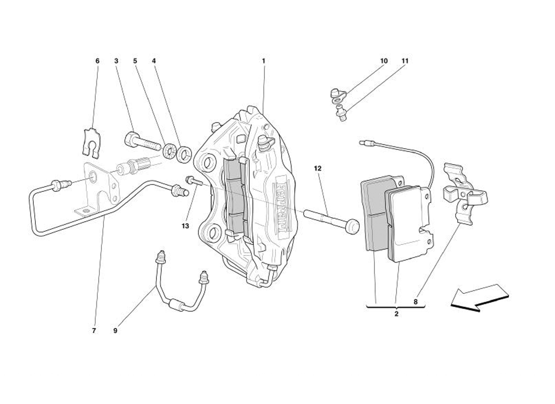 Schematic: Caliper For Front Brake