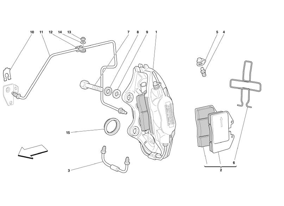 Schematic: Caliper For Rear Brake