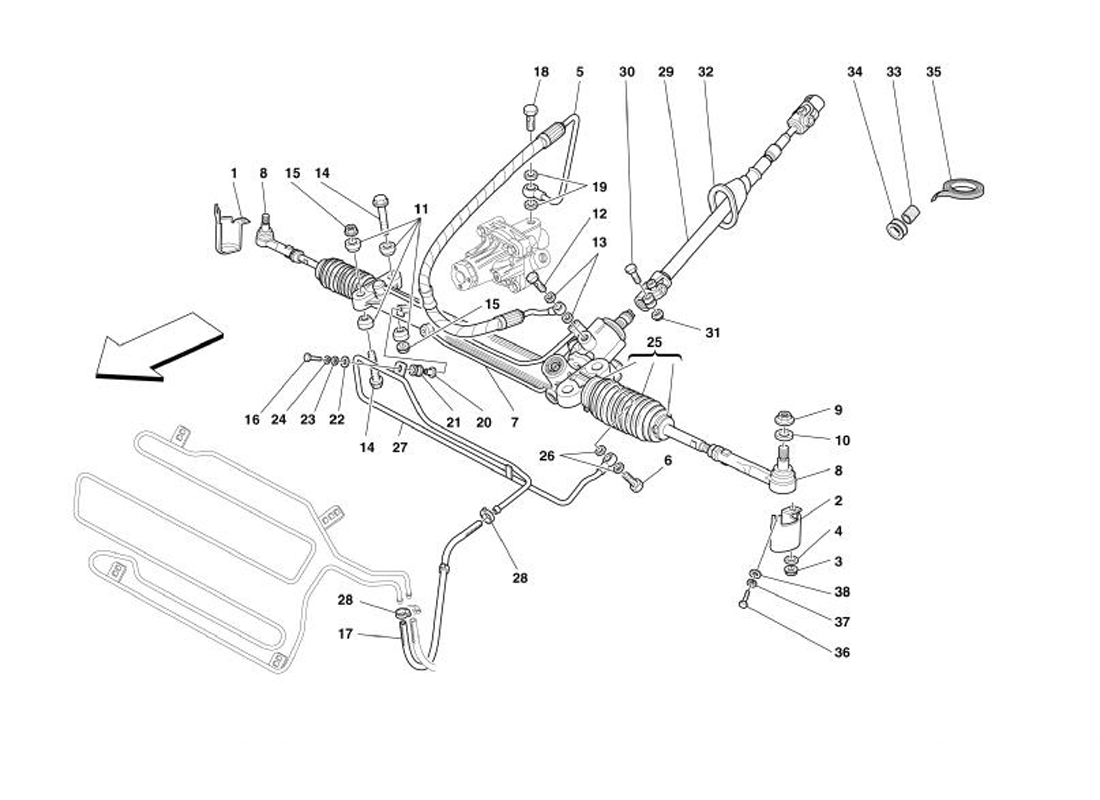 Schematic: Hydraulic Steering Box