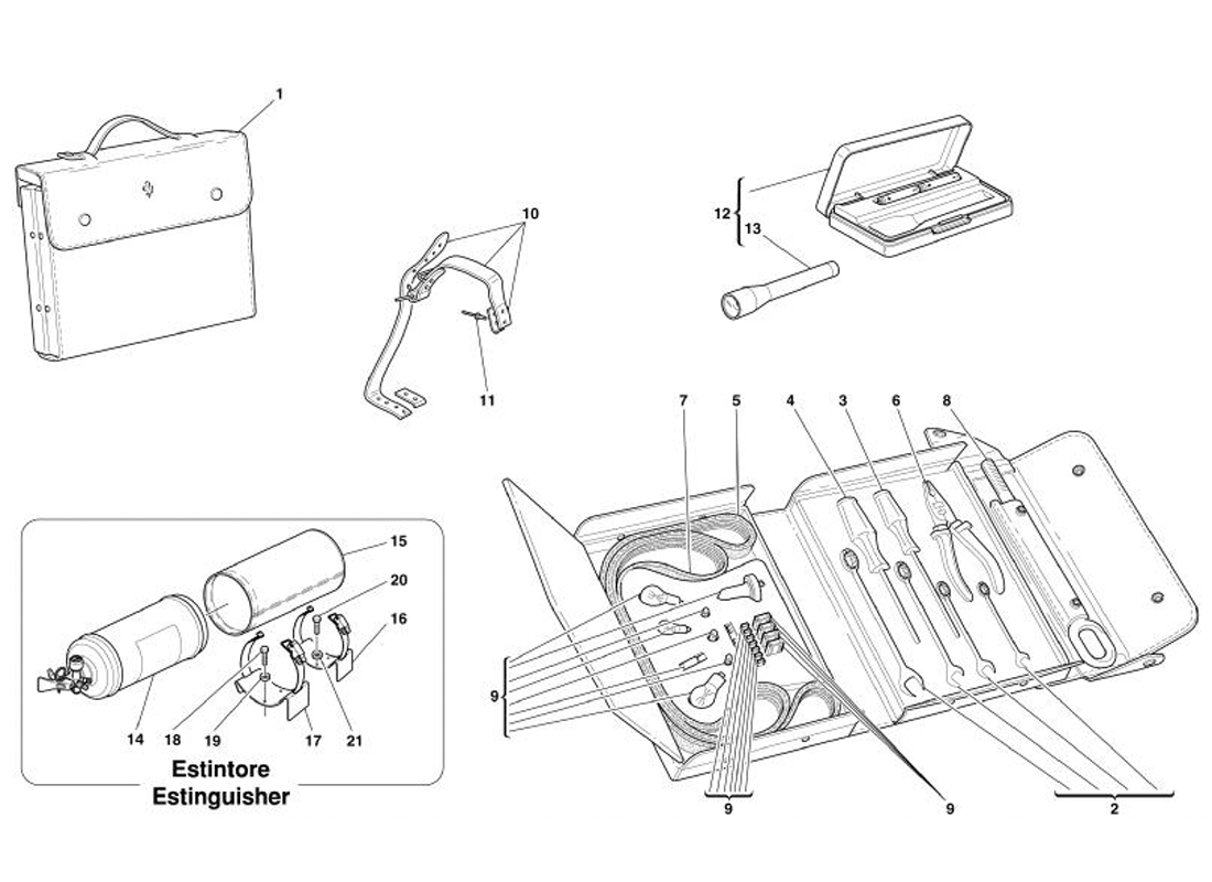 Schematic: Tools Equipment And Fixings