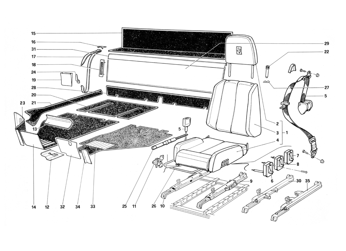 Schematic: Seats And Carpets