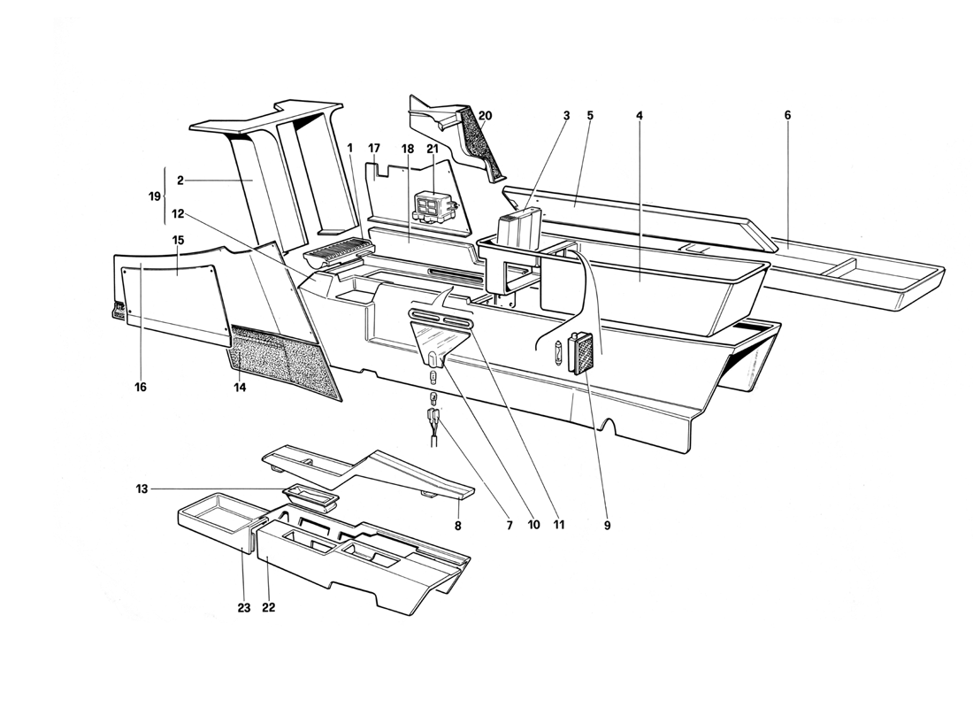 Schematic:  Central Tunnel (For U.S. Version My 1987)