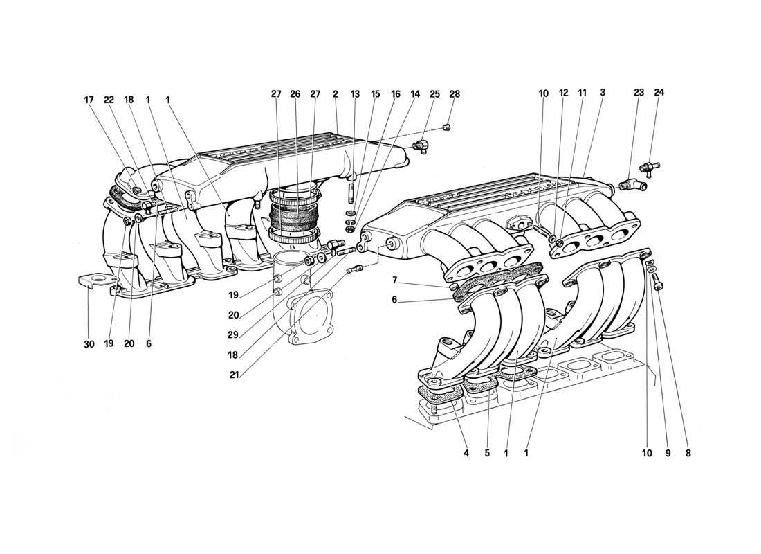 Schematic: Air Intake Manifolds