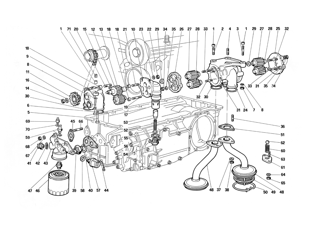 Schematic: Lubrication - Pumps And Oil Filter