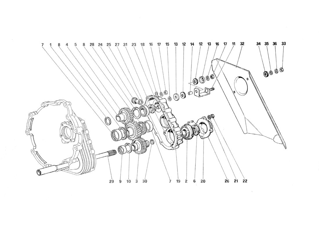 Schematic: Gear Box Transmission