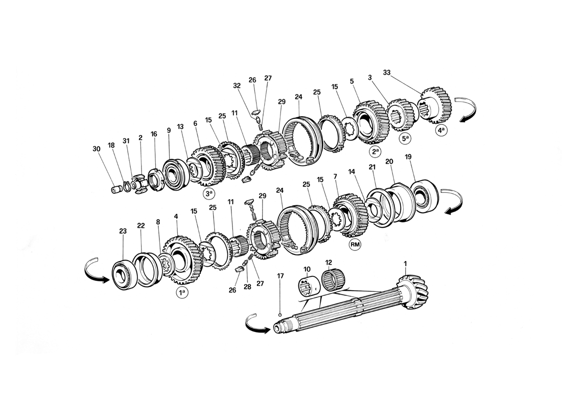 Schematic: Lay Shaft Gears