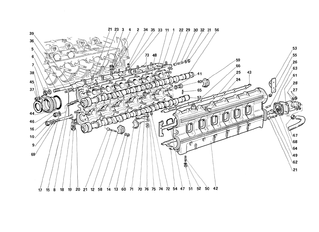 Schematic: Cylinder Head (Left)