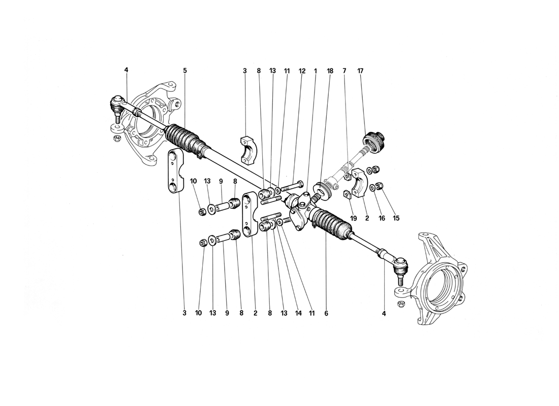 Schematic: Steering Box And Linkage