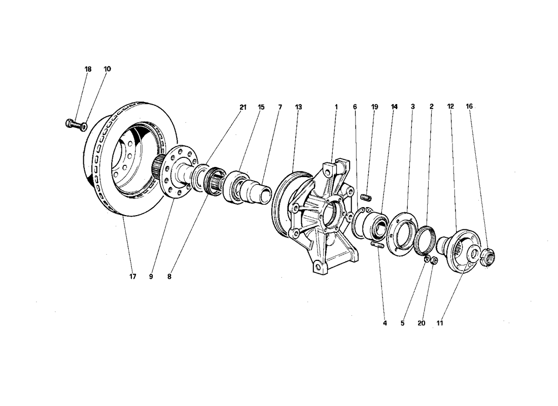 Schematic: Rear Suspension - Brake Disc