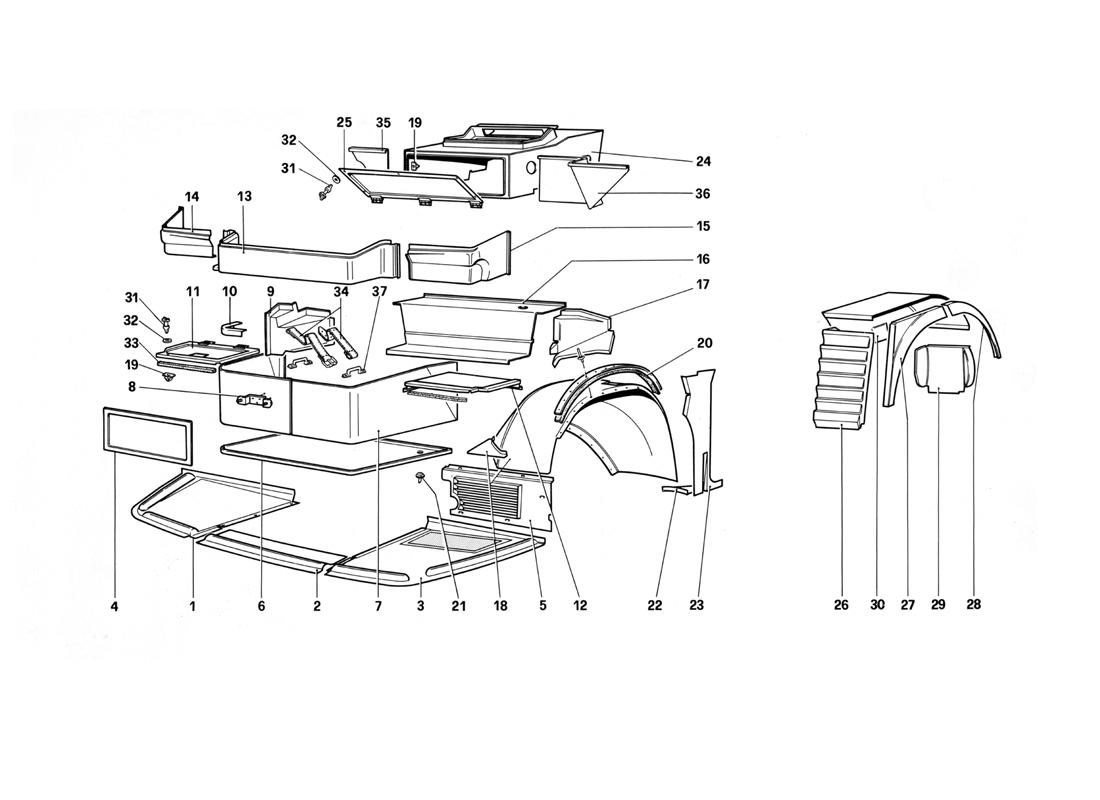 Schematic: Body - Internal Components