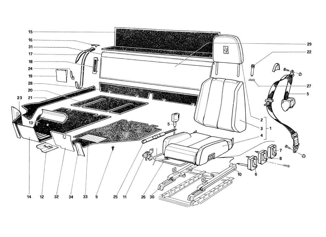 Schematic: Seats And Carpets