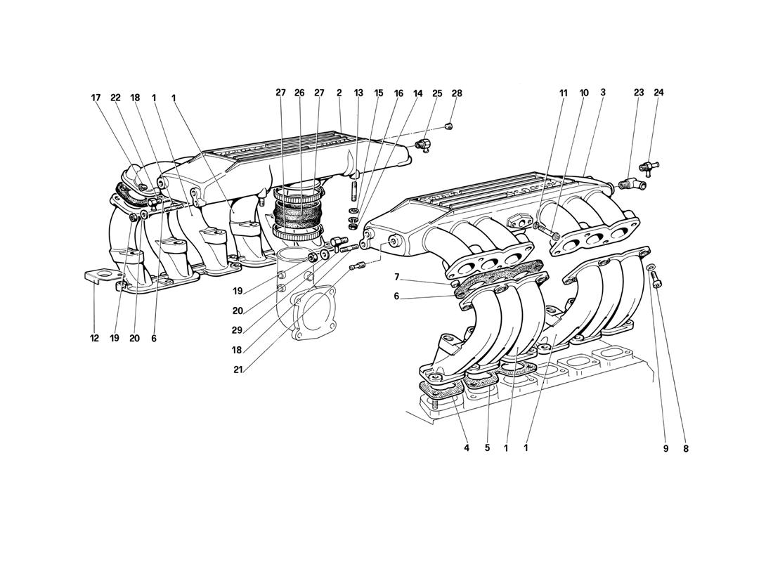 Schematic: Air Intake Manifolds