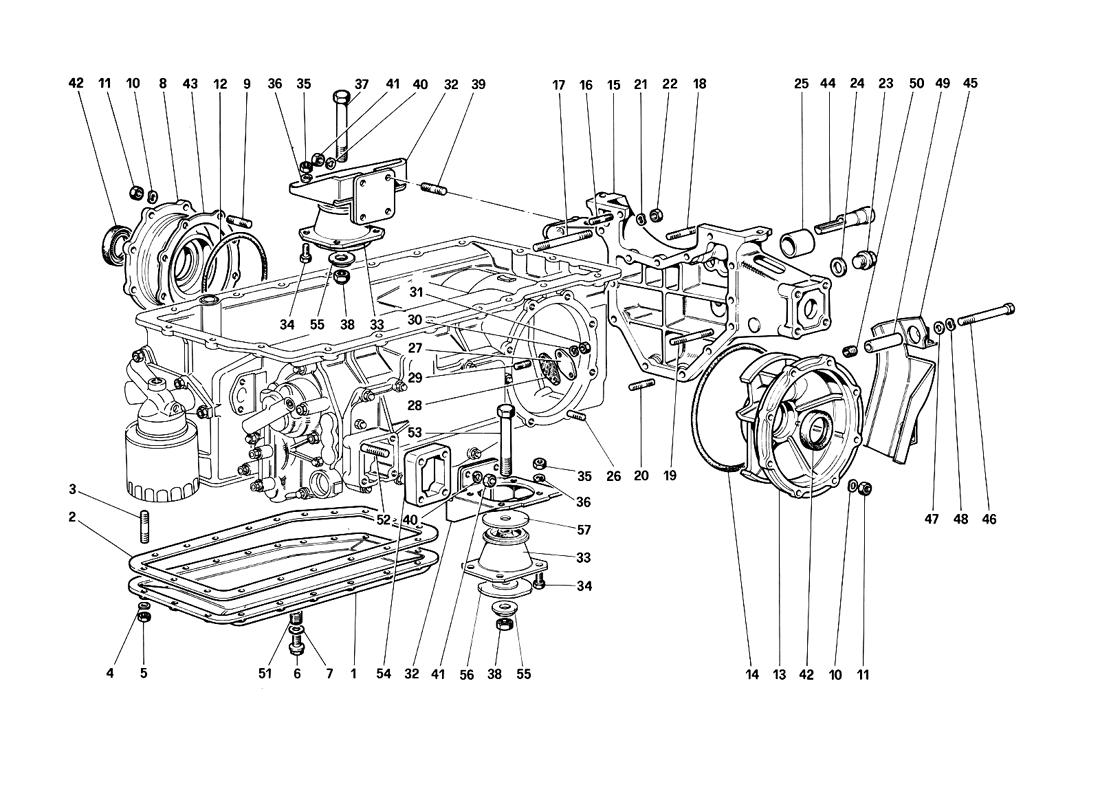 Schematic: Gearbox - Mounting And Covers