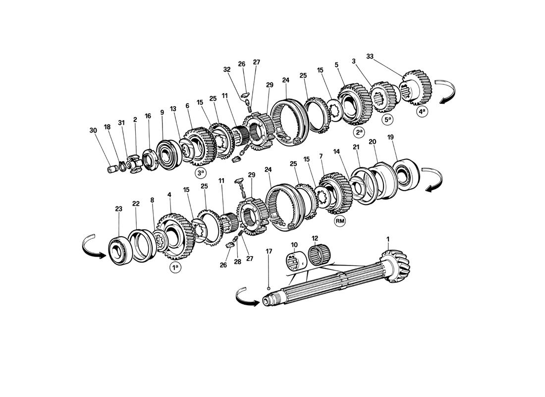 Schematic: Lay Shaft Gears