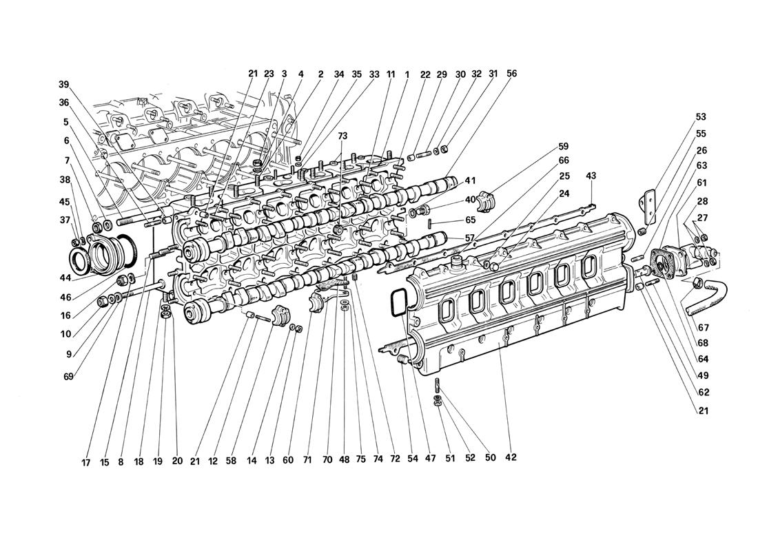 Schematic: Cylinder Head (Left)