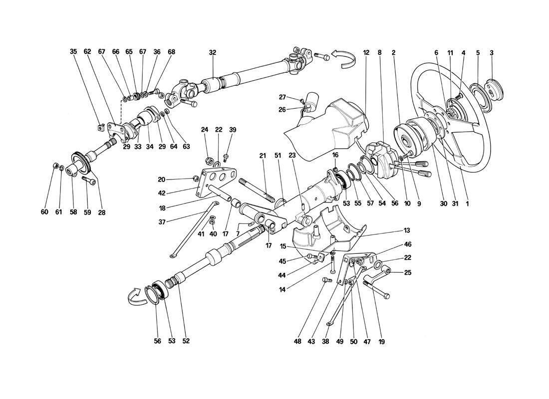 Schematic: Steering Column (Starting From Car No. 80423)