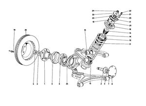 Front Suspension - Shock Absorber And Brake Disc (Starting From Car No. 75997)