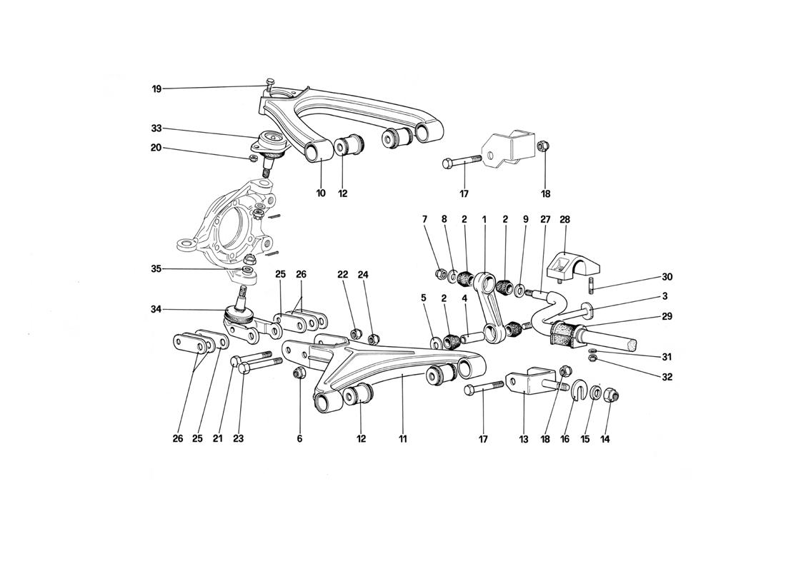 Schematic: Front Suspension - Wishbones (Starting From Car No. 75997)