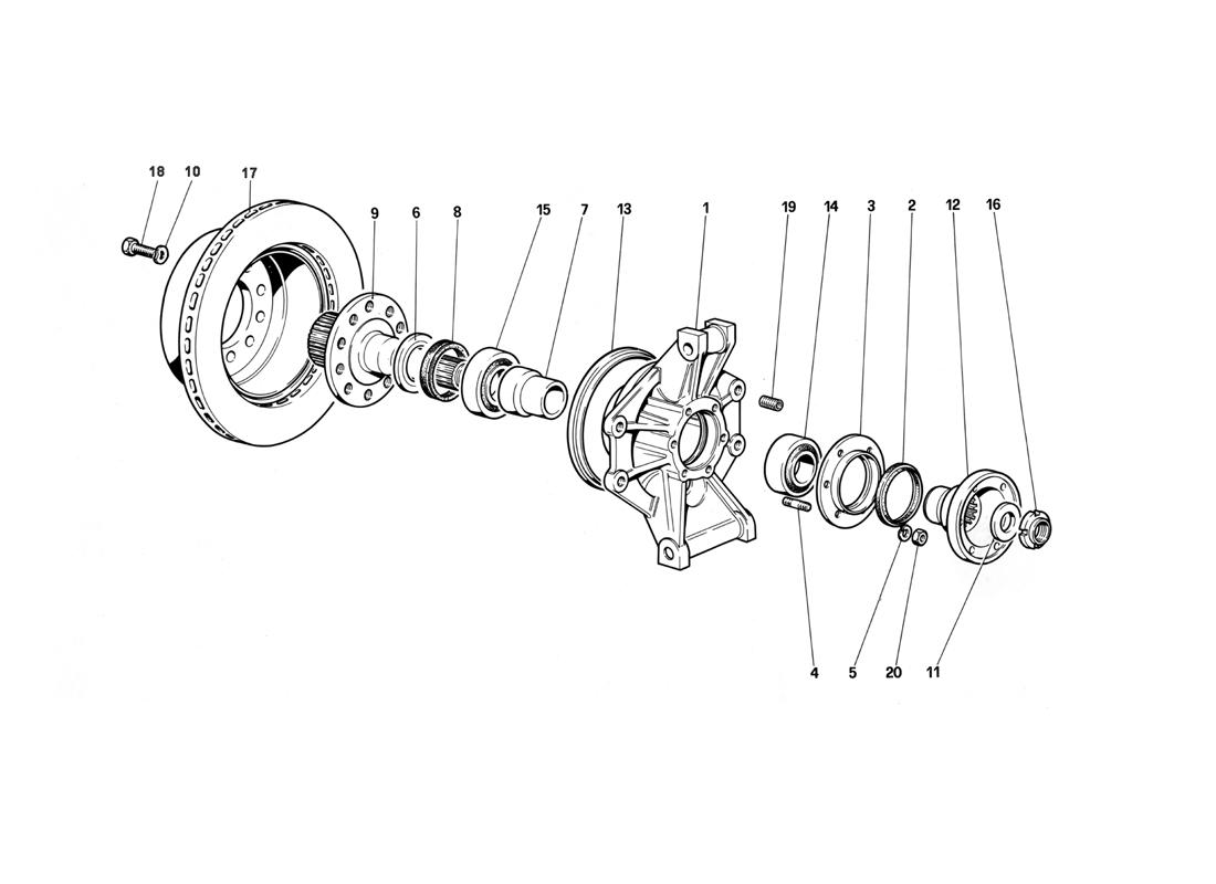 Schematic: Rear Suspension - Brake Disc (Until Car No. 75995)