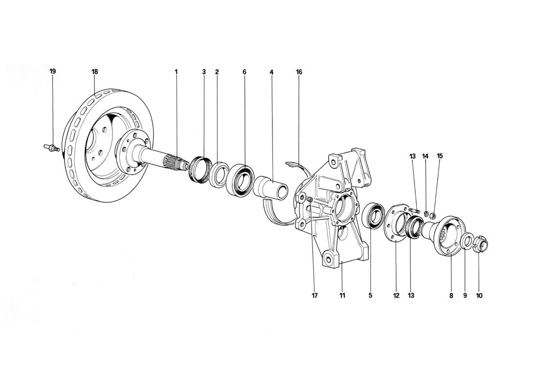 Schematic: Rear Suspension - Brake Disc (Starting From Car No.75997)