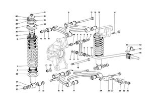 Rear Suspension - Wishbones And Shock Absorbers (Starting From Car No.75997)