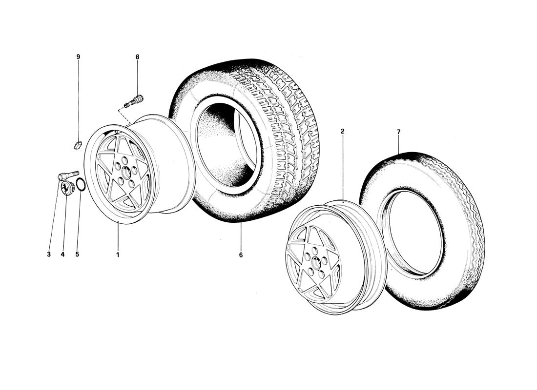 Schematic: Wheel (Starting From Car No. 75997)