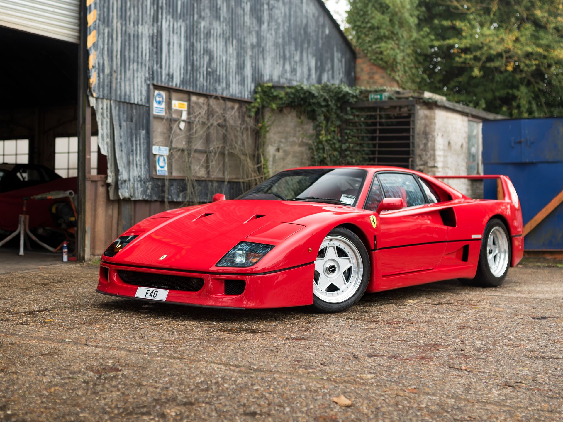 F40 in the yard at GTO Engineering